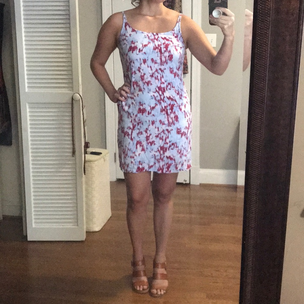 Multicolored spaghetti strapped dress